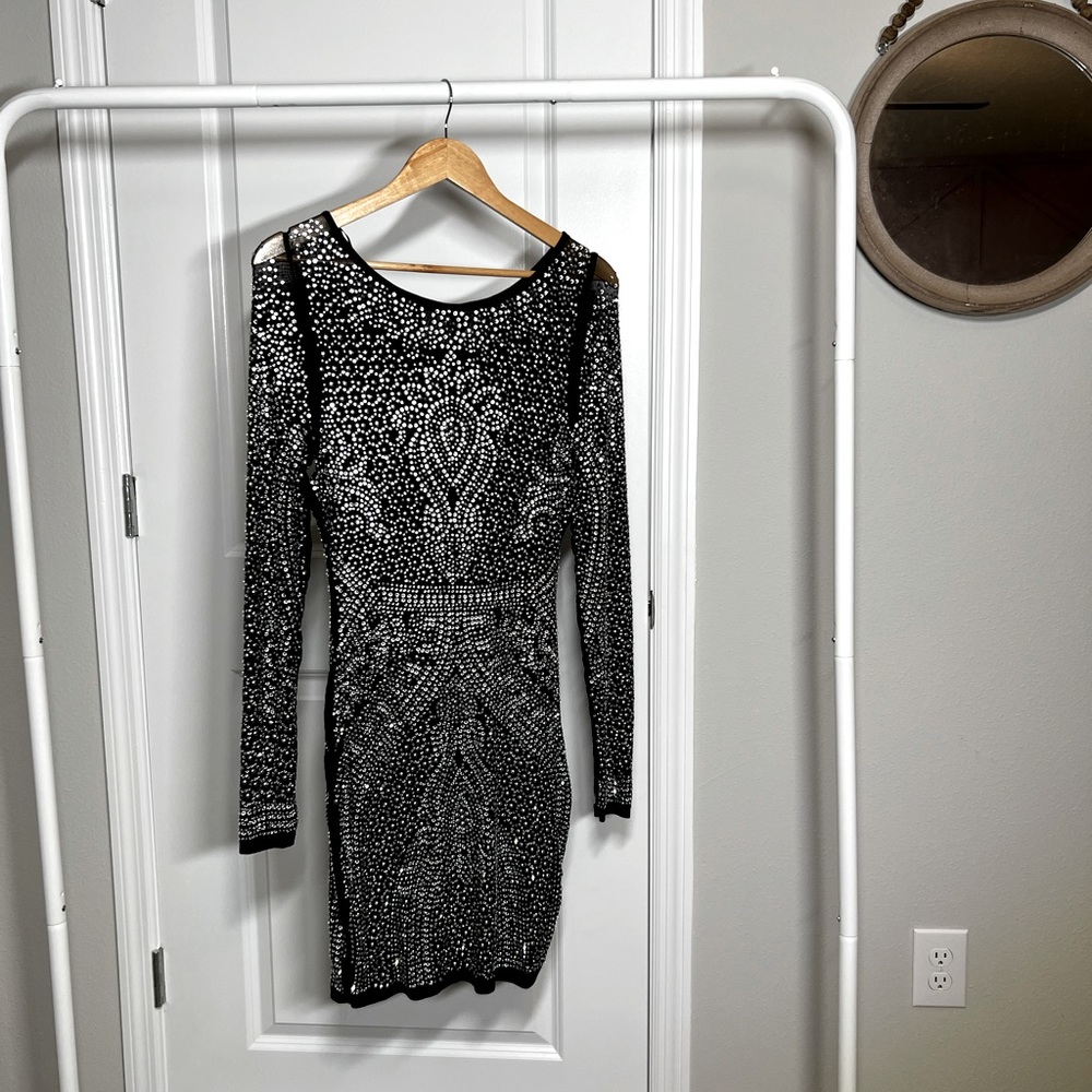 Long sleeve glittery dress